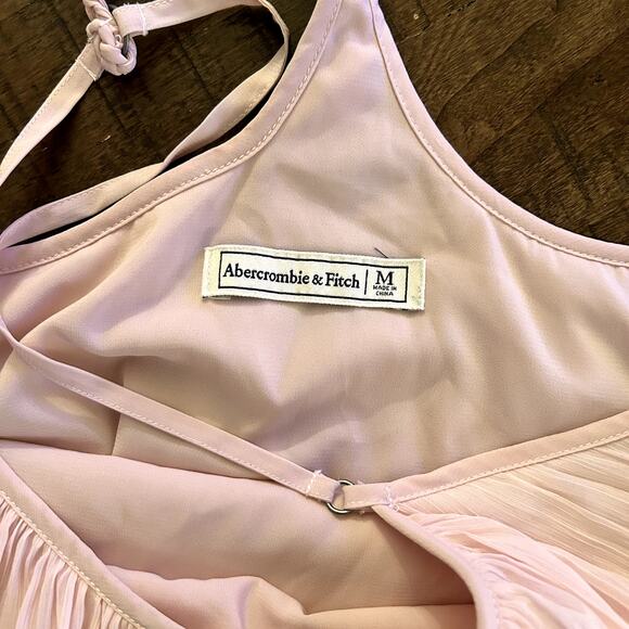 Abercrombie & Fitch Pastel light pink pleated Mini Dress Size M - Picture 7 of 11